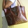 Andari Kawung Batik Leather Tote Bag